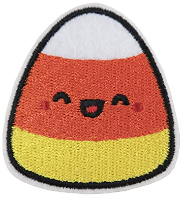 ReelFun Bestickter Aufnäher zum Aufbügeln, Motiv Candy Corn Fall