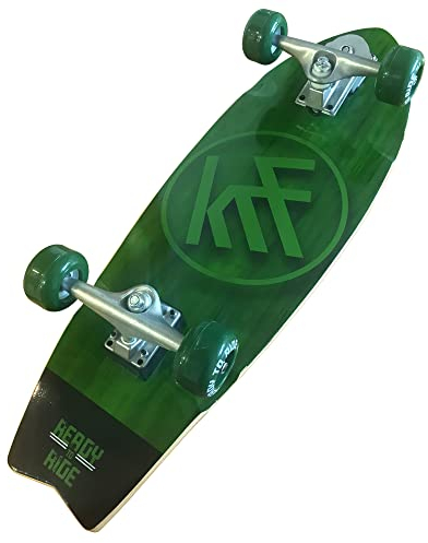 KRF Skateboard Surf Skate Ready TO Ride Green 78,74 x 26,04 mm