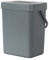EKO Pure Mini Wall-Mounted Kitchen Trash Can with Lid Food Waste Caddy, 0.79 Gal / 3L (Grey)