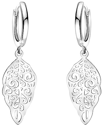 SOFIA MILANI - Damen Ohrringe 925 Silber - Blatt Ohrhänger - E2088