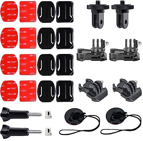 Higatful Helmet Adhesive Sticky Mount for Insta360, 3M Sticky Pads Mounts Compatible with Gopro, Insta360 ONE X3, X2, X, RS, R, GO 3 2 and DJI OSMO Action Helmet Attachment