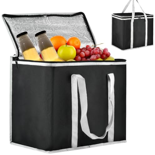 Large Cool Bag Box 30L, Soft Coolbag Cooler Bag Boxes Thermal Food Delivery Bags, Insulated Picnic LunchBag, Cooling Box Insulated Shopping Bags, Cooling Food-Bag for Camping BBQ Shopping Fishing