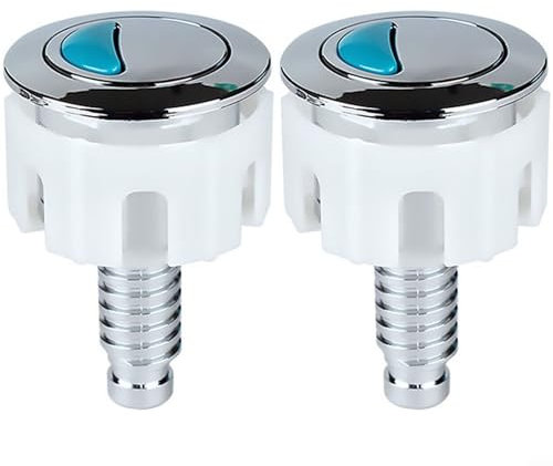 DAZZLEEX Botón de inodoro de doble descarga, 2 botones de descarga dual para tanque de cisterna (redondo)