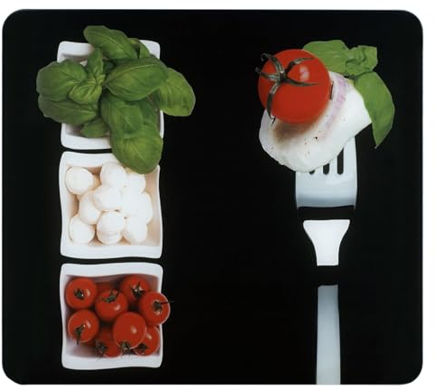 HAC24 Multi Glas Herdabdeckplatte Caprese 56 x 50 cm Herdspritzschutz Herdabdeckung für Glaskeramik-Kochfelder