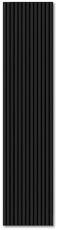 KAISER plastic® Lot de 2 panneaux acoustiques - Couleur : noir - Panneaux muraux au format 240 x 60 cm - Mur à lamelles de couleur pastel - Revêtement mural moderne (240 x 60 cm)