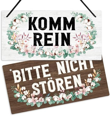 Putuo Decor Schild „Meeting in Progress“, Türschild „Bitte Nicht stören“, „Bitte hereinkommen“, Schild für Home-Office, Kabinentür, Geschäftsbüro, Online-Konferenz, 25,4 x 12,7 cm, doppelseitig