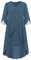Hanna Nikole Damen Cape Festliche Kleider Knielang Brautjungfernkleider für Hochzeit Dunkel Blau 2XL