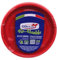 TEKHOME PIATTI PLASTICA 22cm piatti plastica colorati lavabili e riutilizzabili Rotondi per Compleanno,Festa, Matrimonio (ROSSO, 375)
