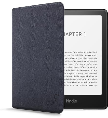 Forefront Cases Étui pour Amazon Kindle Paperwhite (16 Go) 7 (12e Gén - 2024) & Signature Edition (32 Go) & Kindle Colorsoft - Bleu Foncé - Mince, Léger & Protection, Automatique Veille/Réveil Coque