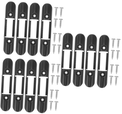 BESPORTBLE 12 Sets Paddle Buckle Kayak Anchor Paddle Holder for Canoes Paddle Clamp for Kayak Tool Paddle Clip Universal Paddle Clamp Universal Paddle Holder Kayak Paddle Plastic Black