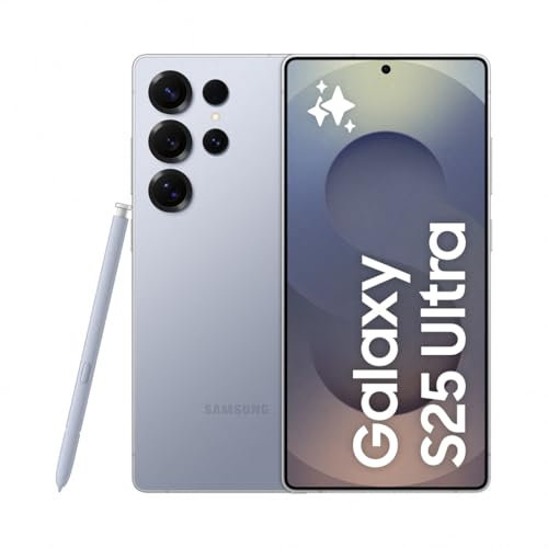 Samsung Galaxy S25 Ultra AI Smartphone mit Galaxy AI, Ohne Vertrag, Handy mit Android, 12 GB RAM, 256 GB Speicher, 200-MP-Kamera, Titanium Silverblue, 3 Jahre Herstellergarantie