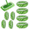 Lot de 8 chiffons réutilisables pour serpillères humides Swiffer - Recharge lavable pour une utilisation humide et sèche - En microfibre - Lavables - Lingettes humides - Vert