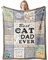 Cat Dad Gifts for Men, Cat Lover Present Blanket 150x130CM, Cats Gift for Cat Lovers, Gift for Men Who Love Cats, Cat Themed Gifts, Best Cat Dad Gifts, Birthday or Father's Day Present for Him