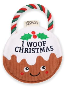 History & Heraldry Personalised Christmas Pudding Dog Toy (I Woof Christmas)