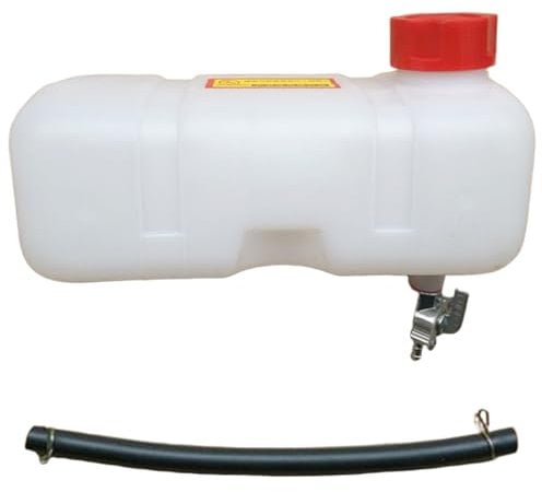 XJKLBYQ Fuel Gas Tank,Fuel Caddy with Oil Pipe and Oil Nozzle,Lawn Mower Gas Tank Diesel Fuel Tank Applies to 1e43f/White