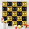 25 Stück Luftballons Foto Wand Hintergrund, Schnelle 5-Minuten-Installation, Wiederverwendbar for Birthday Party, Weddings Girlande Deko (Gold + Schwarz)