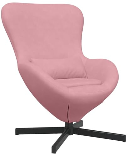 vidaXL Eiersessel Rosa 63 x 73 x 90 cm Samt