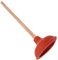Comfortos® Premium Wooden Toilet Plunger | 43cm Extra-Long Durable Wood Handle | Heavy-Duty Suction Cup for Toilet, Sink, and Drain Blockages | Eco-Friendly, Powerful Unclogging Tool (1, Red)