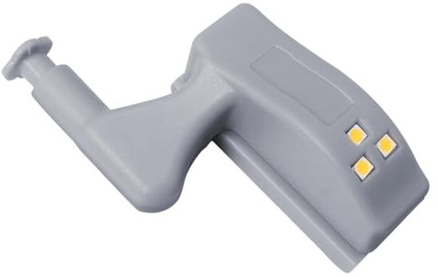 Luz nocturna para niños, accesorios de hardware para muebles, luces LED multifuncionales con bisagras, luces LED para armario, puerta, bisagra, lámpara de bebé (plata, 4. 9 x 3, 5 cm)