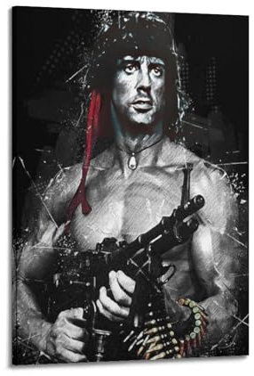 Poster First Blood, dekoratives Gemälde, Leinwand, Wandposter und Kunstdruck, modernes Familienschlafzimmer, Dekoration, Poster, 20 x 30 cm