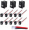 Interruttore a bilanciere a 2 pin con cablaggio, confezione da 10 pezzi, per moto, auto e barca, 6 A, 220 V