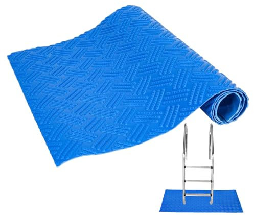 Tapis Échelle Piscine, 23x60cm Tapis de Protection pour Échelle de Piscine avec Texture Antidérapante, Marchepied Antidérapant pour Échelles de Piscines et Salles de Bains