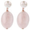 BRONZALLURE Orecchini Donna Pendenti placcati Oro 18k – Orecchini Anallergici con Quarzo Rosa e Perle Naturali – Gioielli Made in Italy – Idea Regalo Compleanni, Anniversari, Festa Donna, Festa Mamma