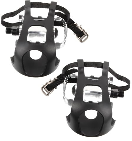 HOODANCOS Heimtrainer Pedale Mit Riemen Aluminiumlegierung Drehbar Für Fitnessbike Kompatibel Mit Meisten Heimtrainern Installieren