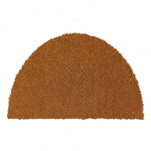 Rutschfeste Kokosmatte - 100% Kokos Fußmatte - Natur 60x100 cm (Halbkreis) | Natürliche Kokosfaser Fussmatte für innen und überdachten Außenbereich - Türmatte Eingang robust - Kokostürmatte pflegeleicht