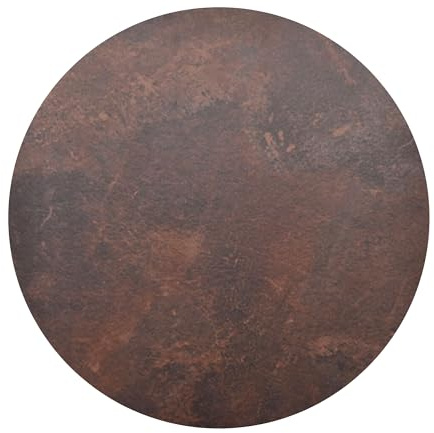 Acht & Acht Hochwertige Tischplatte Topalit Rund - Ø 70cm – 26mm Dicke für Bistrotisch/Esstisch/für Outdoor und Indoor - Farbe: Cyprus Metal
