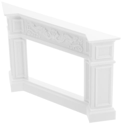 Gatuida Decoración Miniatura Chimenea Blanca Vintage para Casita Muñecas Mueble Miniatura Versátil para Accesorios y Fotografía Juguete Pretend Play para Coleccionistas