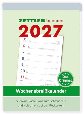 Trötsch Wochenabreißkalender 2027 mit Rückseitentexten