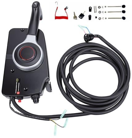 Luocute Caja de Control Remoto Fueraborda Lateral, 67200-99E56 Control de Altura e Inclinación Ajustable a Prueba de Calor Fácil de Usar, Reemplazo para