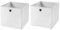 StickandShine 2er Set Weiß Faltbox 32 x 32 x 32 cm Aufbewahrungsbox faltbar