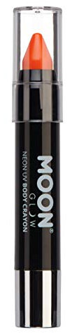 Moon Glow, Neon-UV-Lackstift-Körperkreide für Gesicht und Körper (Intensives Orange)