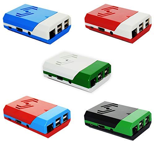 PiShell Case: Pack of 5 Pcs Multi-Colored Protective Case for the Raspberry Pi 3 B+ and Camera, Raspberry Pi Case Cover - RoHS Compliant