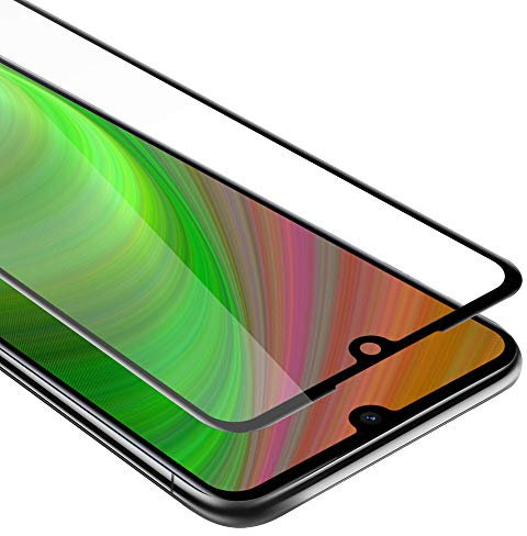 Cadorabo Vidrio templado cobertura completa compatible con Xiaomi RedMi NOTE 7 en TRANSPARENTE con NEGRO - Vidrio protector de pantalla en dureza 9H con compatibilidad touch 3D