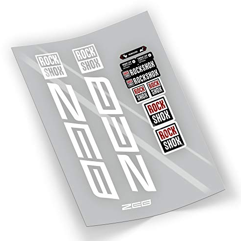 FA221 Aufkleber Rock Shox Zeb 2021 Selbstcollant Aufkleber Sticker (weiß)