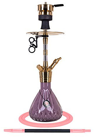 Amy Deluxe Shisha »Fusion Kite S« SS34.02 - Edelstahl - Schraubsystem, Closed Chamber, Schliff Adapter - mit Zubehör: Schlauch, Mundstück, Kopf mit Kaminaufsatz