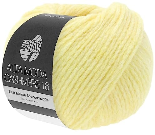 LANA GROSSA Alta Moda Cashmere 16 | Feinste 16 Mikron Merinowolle mit Kaschmiranteil | Handstrickgarn aus 78% Schurwolle (Merino) 12% Kaschmir & 10% Polyamid (Nylon) | 50g zum Stricken | 110m Garn 55