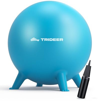 Trideer Flexible Seating for Classroom Elementary, Yoga Ball Chairs for Kids, Wobble Chair of School Supplies for Sensory Kids, Student Desk Chairs for Homeschool (Blue, 45cm)