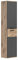 xonox.home Badezimmer Mason Hochschrank hängend Badschrank zum Hängen schmaler Schrank in Front Basalt grau Nb. Korpus Nox Oak Nb., ca.37x152x24 cm