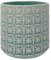 Nordring Retro Übertopf Vintage Pflanztopf für Zimmerplanzen Blumentopf Cross M (12,5 cm ø), Sky Blue, Keramik