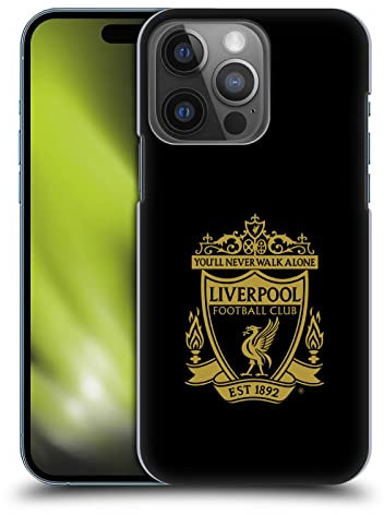 Head Case Designs Offizielle Liverpool Football Club Schwarz 3 Crest 1 Harte Rueckseiten Handyhülle Hülle Huelle kompatibel mit Apple iPhone 14 Pro