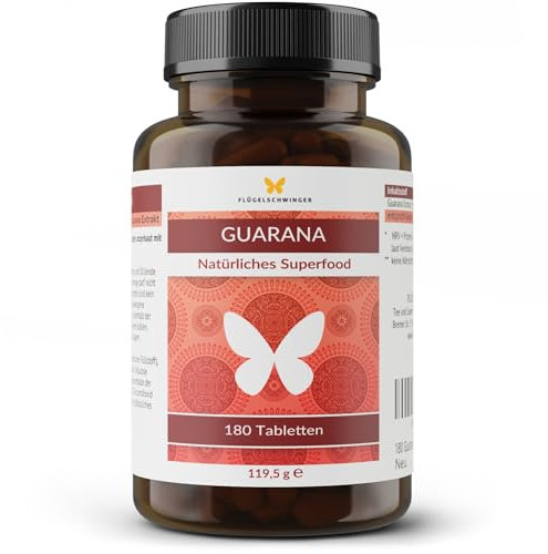 180 Guarana Tabletten, Paullinia cupana, hochdosiert (180 Tabletten)