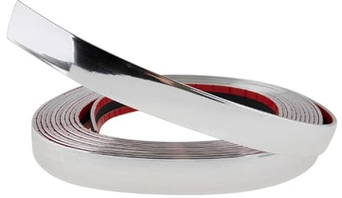 20mm Profi Chrom Streifen Aufkleber Silber Strip Auto Grill Extern Zierleiste 5M