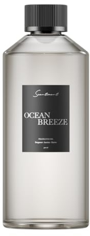 Scentiment Ocean Breeze Fragrance Oil – Bergamot, Lemon, Jasmine with Marine & Amber Scent for Diffusers (500 ml / 16.91 Fl Oz)