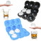 Eiswürfelform Silikon 2 Stück Eiswürfelform Groß Ice Cube Tray Eiswürfelformen Ausgefallen Eiswürfelbehälter 6-Fach BPA Frei für Gekühlte Getränke Whisky Cocktails Saftgetränke