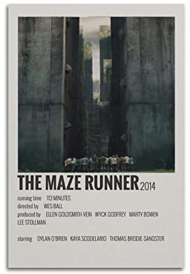 The Maze Runner Film-Leinwand-Poster, Raumdekoration, ästhetisches Poster, künstlerisches Poster für Schlafzimmer, Wohnzimmer, Wände, 30 x 45 cm, ungerahmt