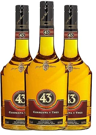 Licores Licor 43 Cuarenta y Tres Botella Misil 1 L (Caja de 3 Botella Misil de 1 L)